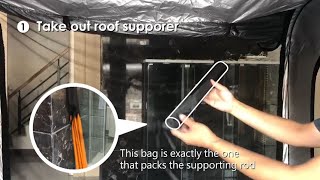 05How to use roof supporter when raining [upl. by Thorlie954]