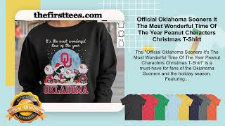 Official Oklahoma Sooners It The Most Wonderful Time Of The Year Peanut Characters Christmas TShirt [upl. by Ihsar]