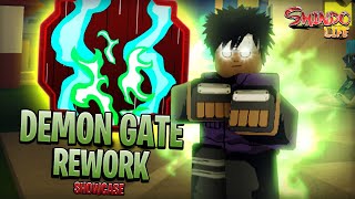 CODE Demon Gate Spirit Rework Full Showcase  Shindo Life Rellgames [upl. by Adnilg679]