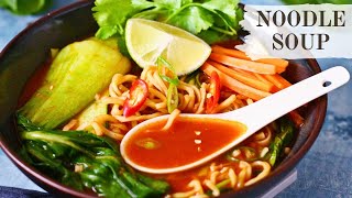 Spicy Asian Noodle Soup  Quick amp Easy Only 10 minutes [upl. by Ahsain]