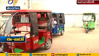 eAutos  Electric Autos Used in Mahabubnagar  to Curb Pollution Down  A Report [upl. by Hannazus]