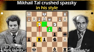 Mikhail Tal crushed spassky in his style  Spassky vs Tal 1973 [upl. by Aenel]