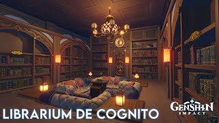 Librarium de Cognitio  w Sunken Living Area  Serenitea Pot  Genshin Impact [upl. by Ykcul]