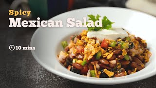 Spicy Mexican Salad  Mexican Salad  Corn and Bean Salad  Salad Recipes  Cookd [upl. by Dleifyar]