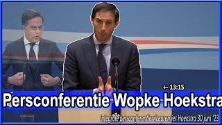 Terugkijken Persconferentie vicepremier Wopke Hoekstra over de Ministerraad  30 juni 2023 [upl. by Nnayhs]