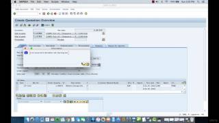 013 Creating a Quotation in SAP SD [upl. by Pelligrini]