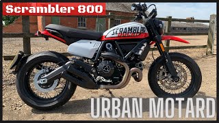 New Ducati Scrambler 800 Urban Motard  unboxing and first ride review [upl. by Oeak]