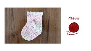 Babysocken 0  3 Monate häkeln Schritt für Schritt Anleitung super einfach und schnell [upl. by Mountford]