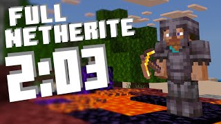 Minecraft Full Netherite Speedrun Seed 203 [upl. by Popper228]