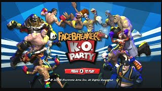 FaceBreaker KO Party Wii Quick Playthrough  First 2 Tournaments [upl. by Marra]