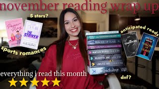 let’s talk about every book i read in november anticipated reads 5 stars and dnf’s 📚🌟 [upl. by Holle]