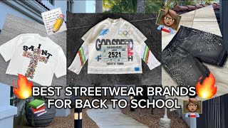 BEST STREETWEAR CLOTHING BRANDS TO BUY FROM FOR BACK TO SCHOOL 2024 [upl. by Kant]