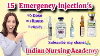 Emergency injections Emergency medications  emergencyinjection [upl. by Omik810]