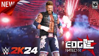 WWE 2K24  Edge AEW 2024 Adam Copeland Updated Entrance wGfx Pack  Crazy WWE 2K24 PC Mods [upl. by Pritchard820]