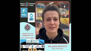 202425 WABA R6 postgame Quote Cinkarna CeljePartizan 1953 9960 2011  Miljana Bojovic [upl. by Hecht377]