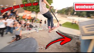 scooter kids send the roof gap at woodward … fails [upl. by Nadaha]