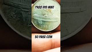 1988 Hyderabad Mint 50 Paise Coin trending short [upl. by Esiralc]