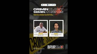 CRIMINOLOGY SEMINAR SERIES [upl. by Uhayile578]