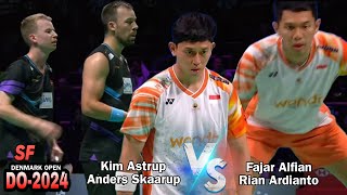 Fajar AlfianMuhammad Rian Ardianto vs Kim AstrupAnders Skaarup Rasmussen  SF Denmark Open 2024 [upl. by Plunkett]