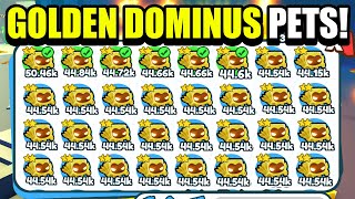 Unlocking GOLDEN DOMINUS PETS in PET SIMULATOR X RAREST PET [upl. by Edouard403]