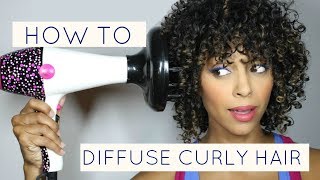 HOW TO DIFFUSE CURLY HAIR  DISCOCURLSTV [upl. by Lalo399]