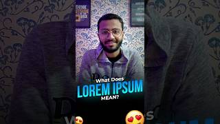 What Does Lorem Ipsum Mean 🤔 qadirsgraphics loremipsum [upl. by Esadnac]