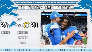 Lions vs Rams Game Review Includes Highlights Takeaways and Analysis [upl. by Ahsilif278]