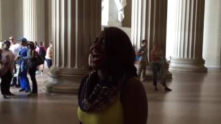 Star Swain sings quotThe National Anthemquot live at the Lincoln Memorial in Washington DC 61616 [upl. by Isa]