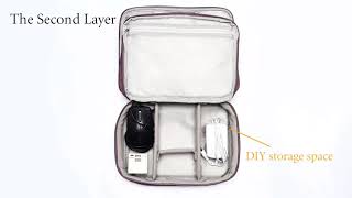 Cable Storage Bag Waterproof Digital Electronic Organizer Portable USB Data Line Charger Travel [upl. by Leunas]