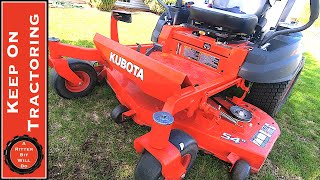 FIRST TIME ON A ZERO TURN Kubota Kommander Pro Z421 [upl. by Alene]