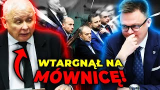 Kaczyński wtargnął na mównicę Prezes PiS zaczął uciszać posłów [upl. by Buchheim]