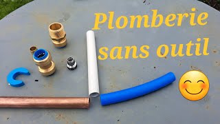 Plomberie sans outils sans soudure avec un raccord plomberie universel pour CuivrePERmulticouche [upl. by Anert664]