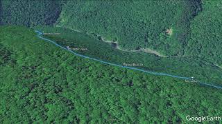 Kaaterskill Falls upper trailhead Haines Falls NY  hike flyover [upl. by Elijah]