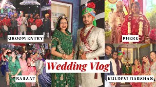 Wedding Vlog Part4  Baraat  Groom entry  Shadi ka khana  Indian Rasam kayachitrabymridul [upl. by Allwein242]