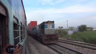 Double Stack Crossing Aravali Express [upl. by Dahle314]