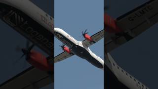 Loganair ATR72600 Takeoff from London Heathrow Airport shorts [upl. by Sillig]