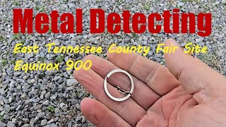 Metal detecting looking for lost treasures at a local county fair location  Minelab Equinox 900 [upl. by Sualocin]