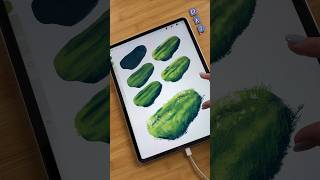 How to paint Grass in Procreate procreate procreatetutorial [upl. by Nuawaj]