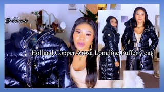 Holland Copper Arosa Longline Puffer Coat Review ￼ Ultimate Winter Puffer Ankle length Coat [upl. by Redep]