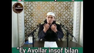 Umar qori Ayollar yahshilab tinglang [upl. by Fiora]