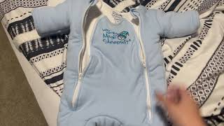 Magic Sleepsuit Baby Merlins Swaddle Transition Sleepwear Review [upl. by Georgeanne]