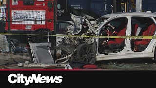 Video captures TTC bus being slammed by a stolen vehicle [upl. by Rogerio186]