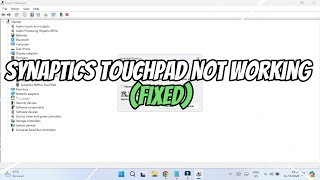 How to Fix Synaptics TouchPad Not Working on Windows [upl. by Rawley]