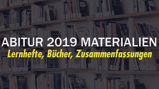 DAS BRAUCHST DU FÜRS ABI 2019  Lernhilfen Bücher Materialien  studyrunner [upl. by Hadley37]