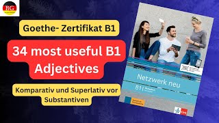 Komparativ und Superlativ vor Substantiven  important B1 adjectives [upl. by Yelsehc]