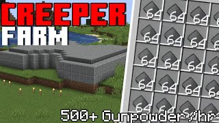 Easy Creeper Farm for java 1165  1201  Creeper farm tutorial 900 gunpowder  HR [upl. by Kirstyn556]