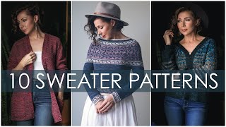 10 Easy Sweater Patterns to Crochet this Fall Plus a New Design and a Sweet Deal on Patterns [upl. by Lukin214]