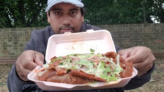 Asian style spicy lamb doner kebab  uk mukbang [upl. by Erreid]