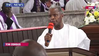 Tinubu Osinbajo Others Attend Governor Akeredolus Mum Funeral [upl. by Rhett826]