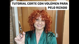 TUTORIAL DE CORTE DE PELO RIZADO CON VOLÚMEN [upl. by Borchert]